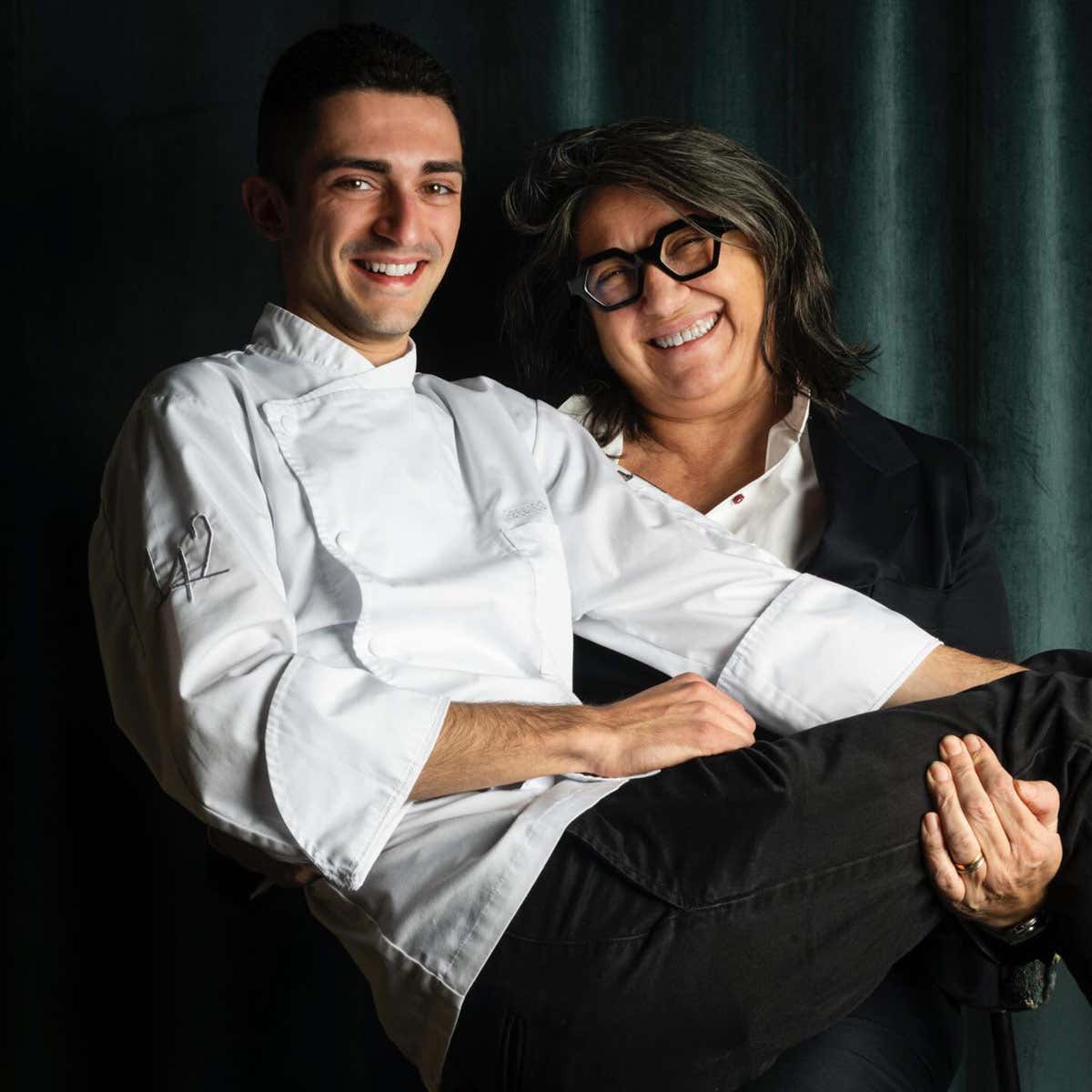 Sandra Ciciriello con lo chef Federico Zappalà